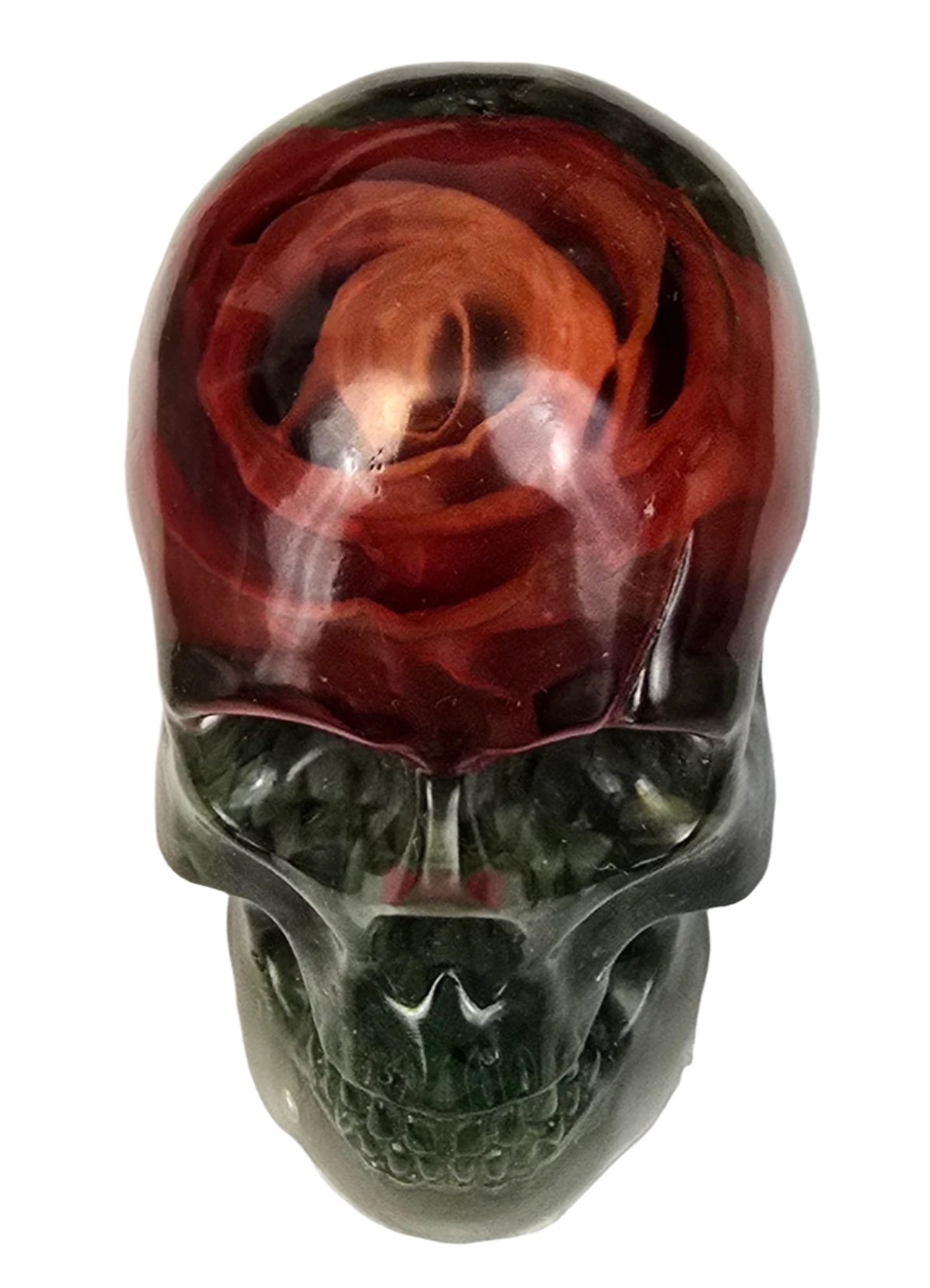 Rose/Aventurine Skull