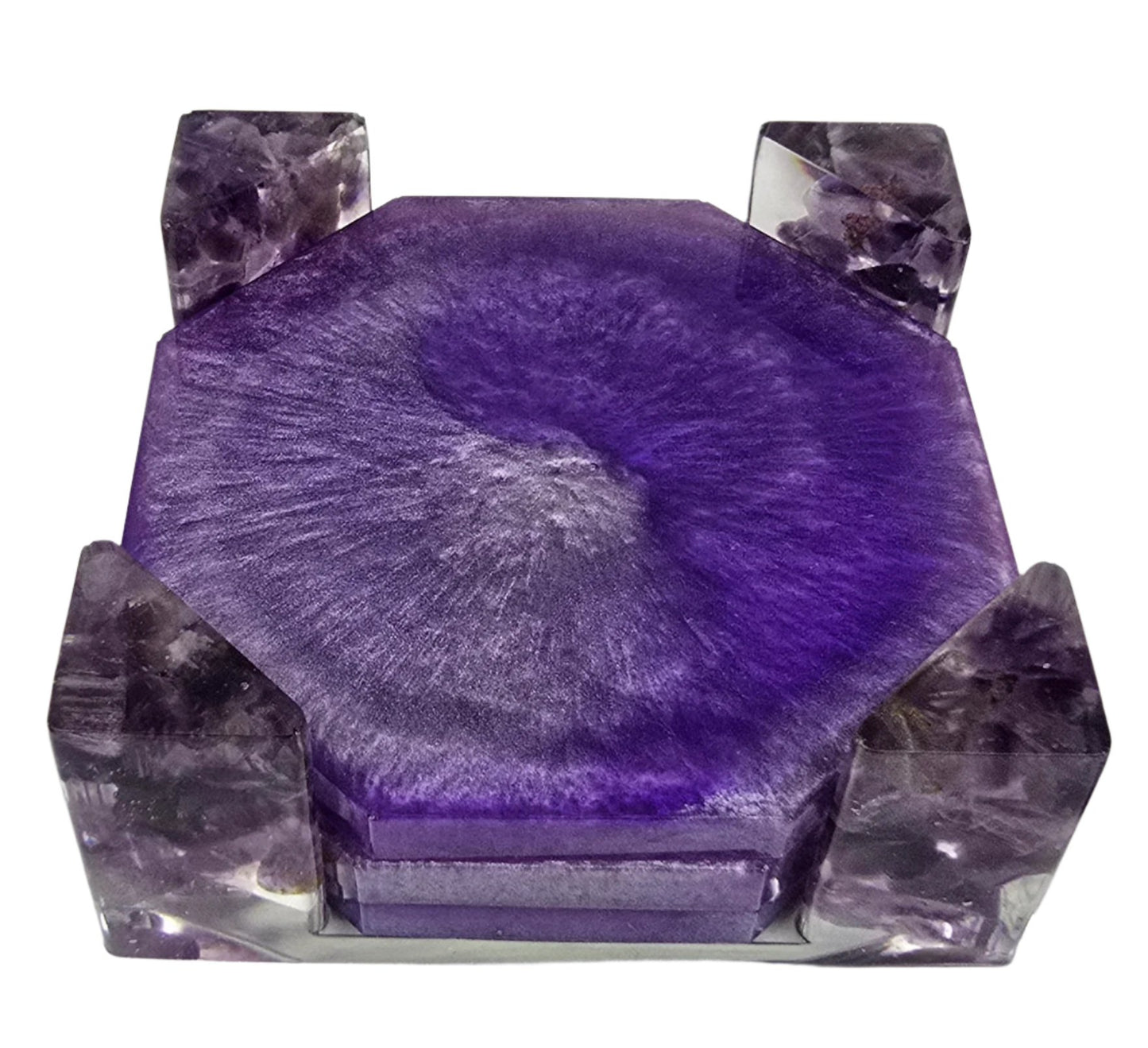 Octagon Coaster Set - Amethyst