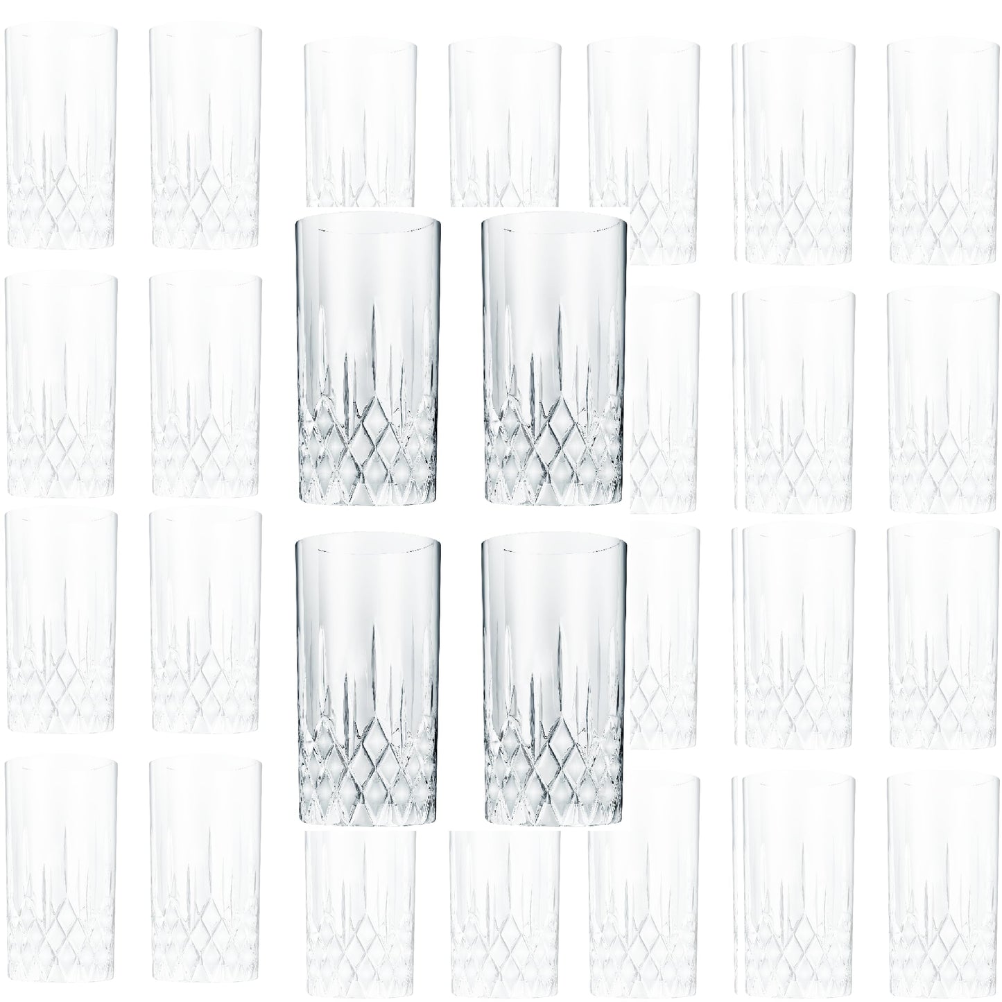Tom Collins Drinking Glasses – Premium Water Glasses – 12oz