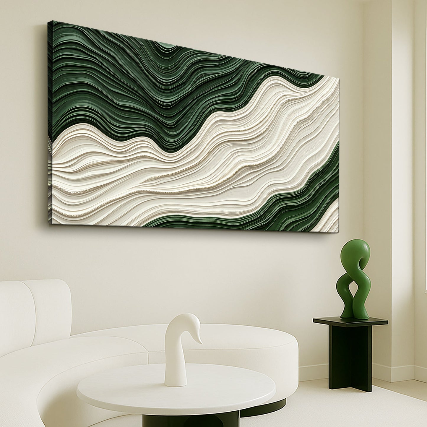 Green Rivers Abstract Wall Art VIII