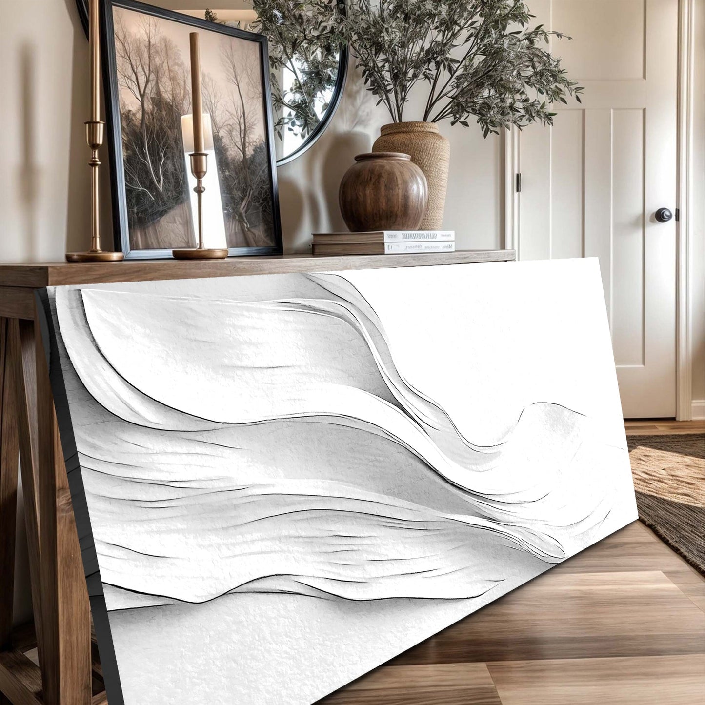 White Minimalist Wall Art