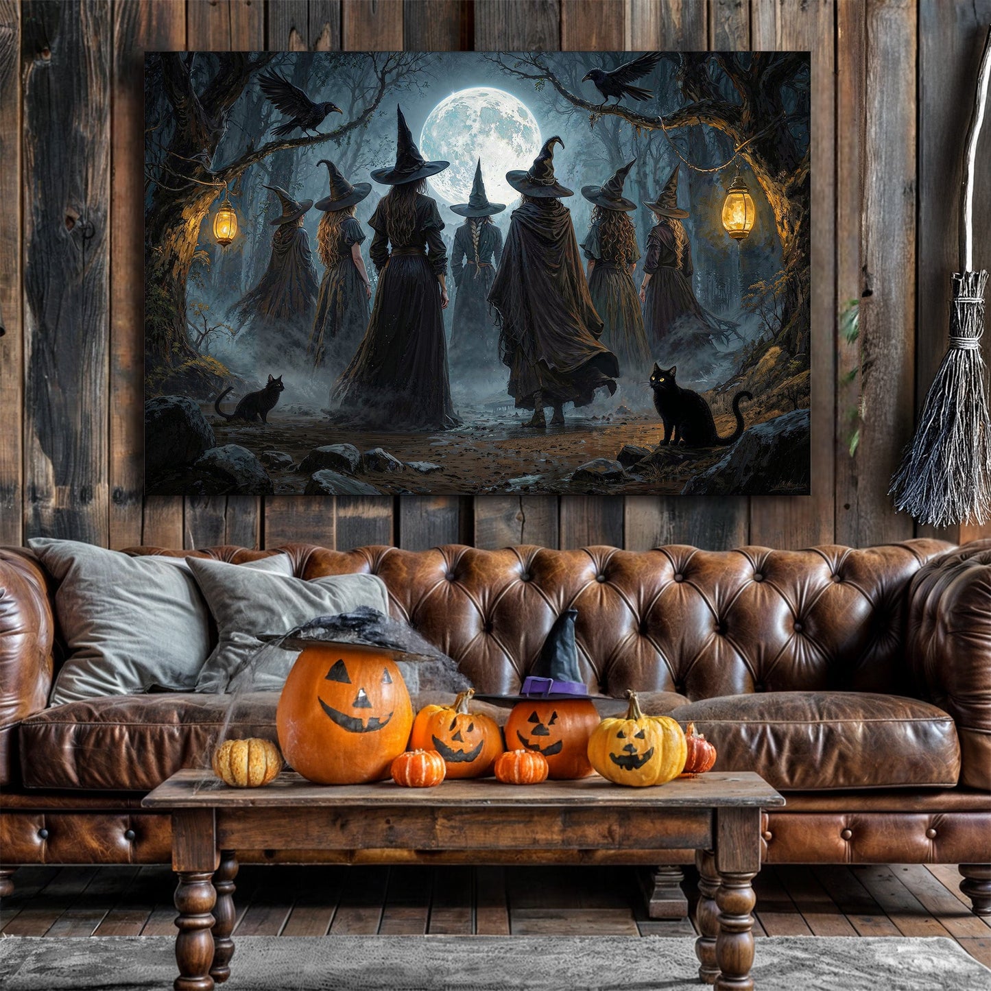 Coven of Witches Halloween Wall Art