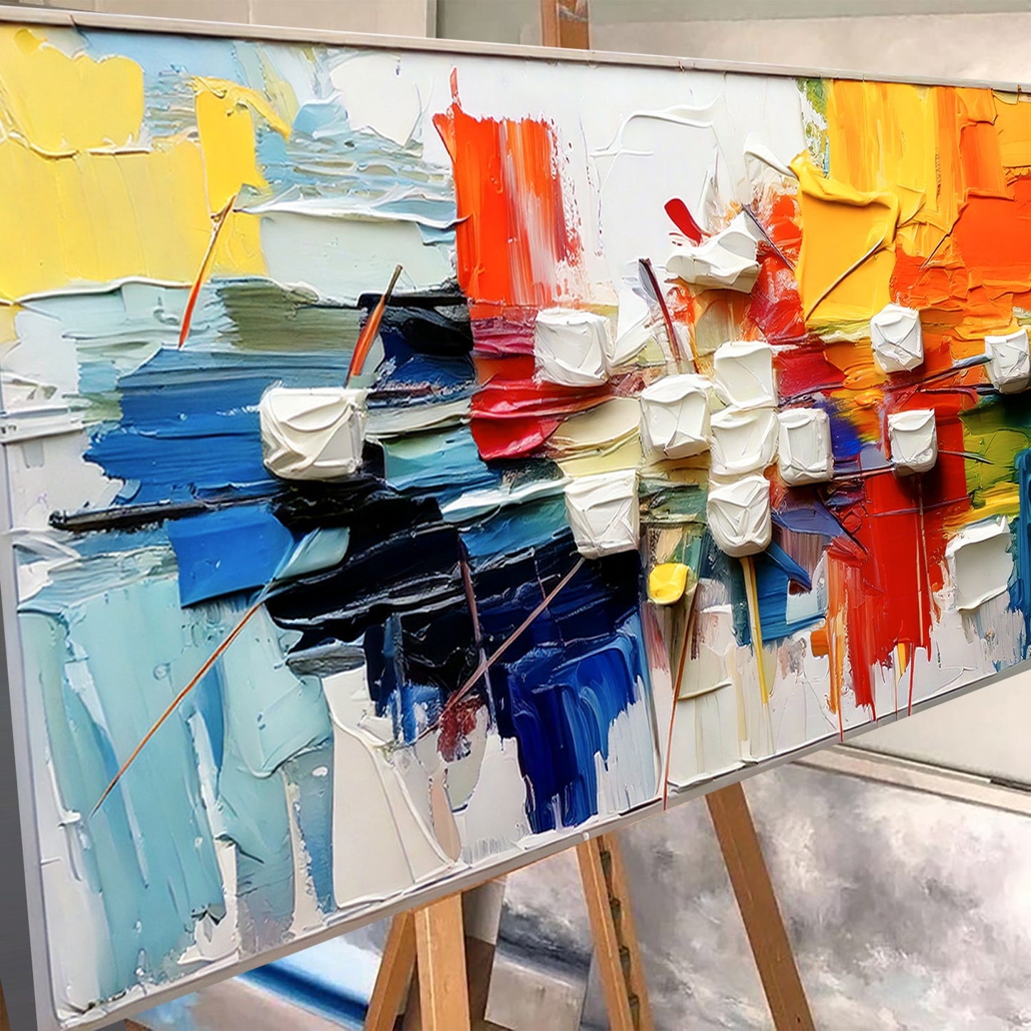 Urban Abstract Impasto Wall Art