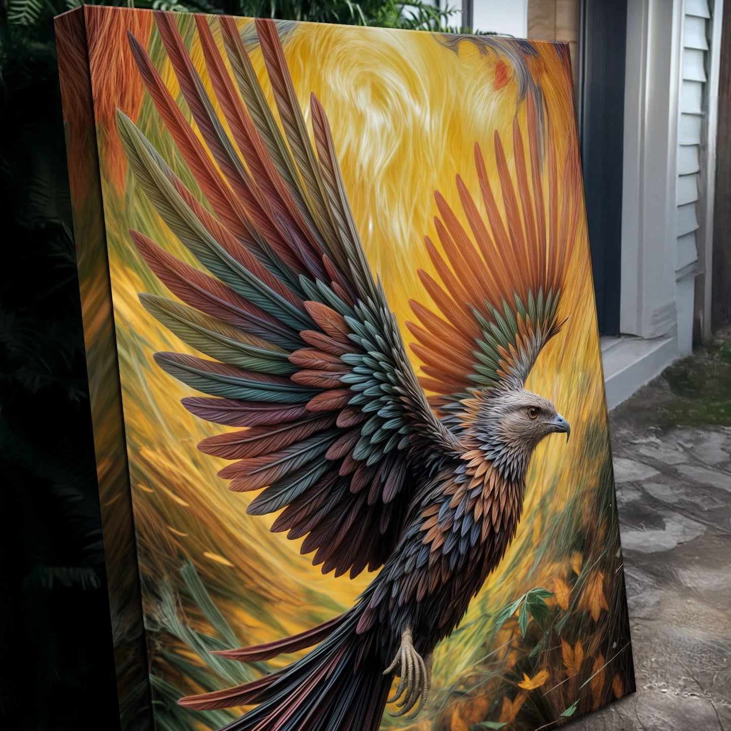 Flight Of Fancy Bird Impasto Wall Art