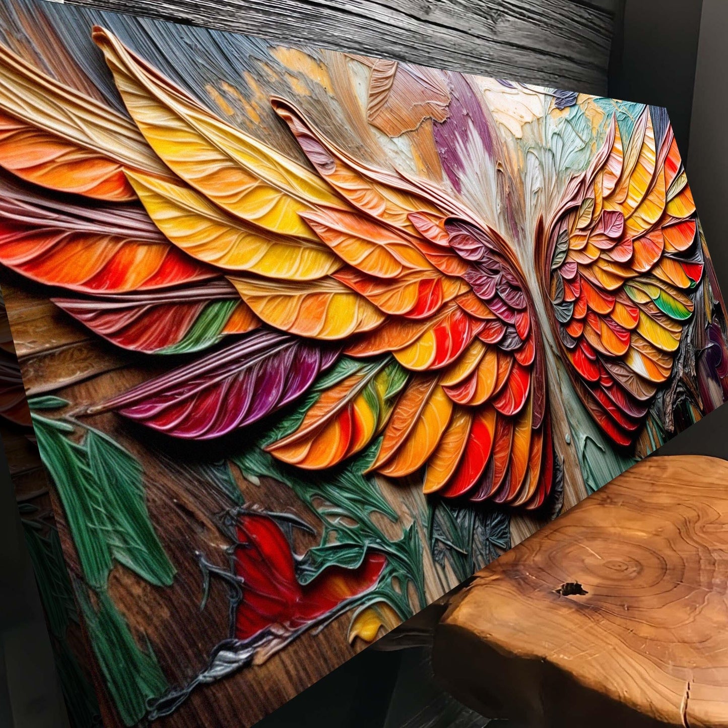 Wings Of Ascension Impasto Wall Art