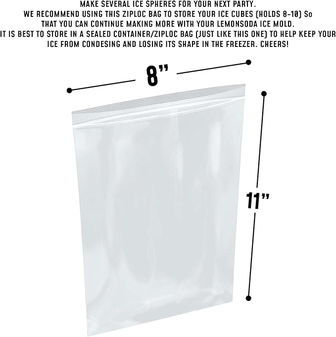 Premium Round Sphere Ice-Cube Maker Mold- 2 Crystal Clear Ice Cubes