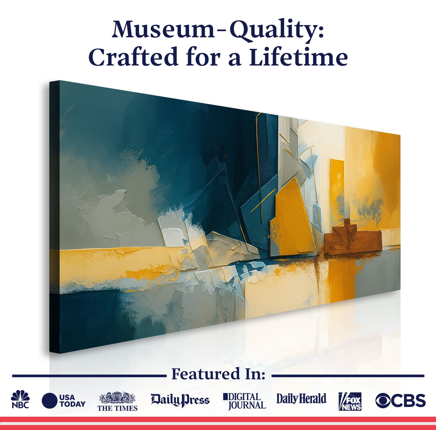 Abstract Geometric Lines Wall Art II