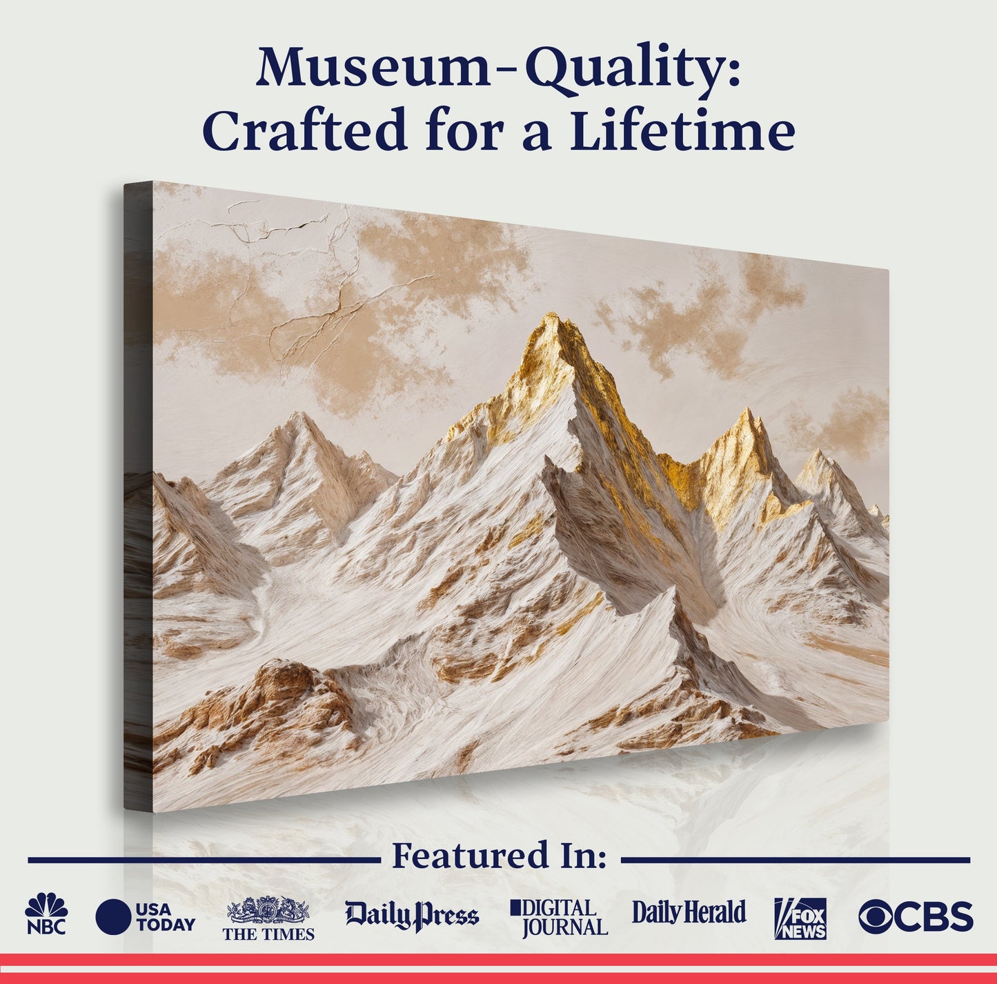 Golden Peaks Wall Art