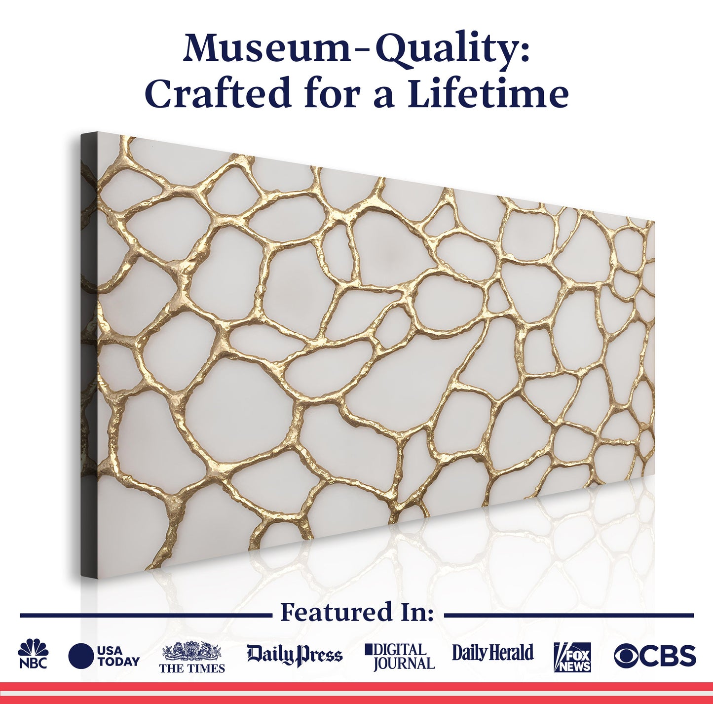 Golden Neurons Wall Art