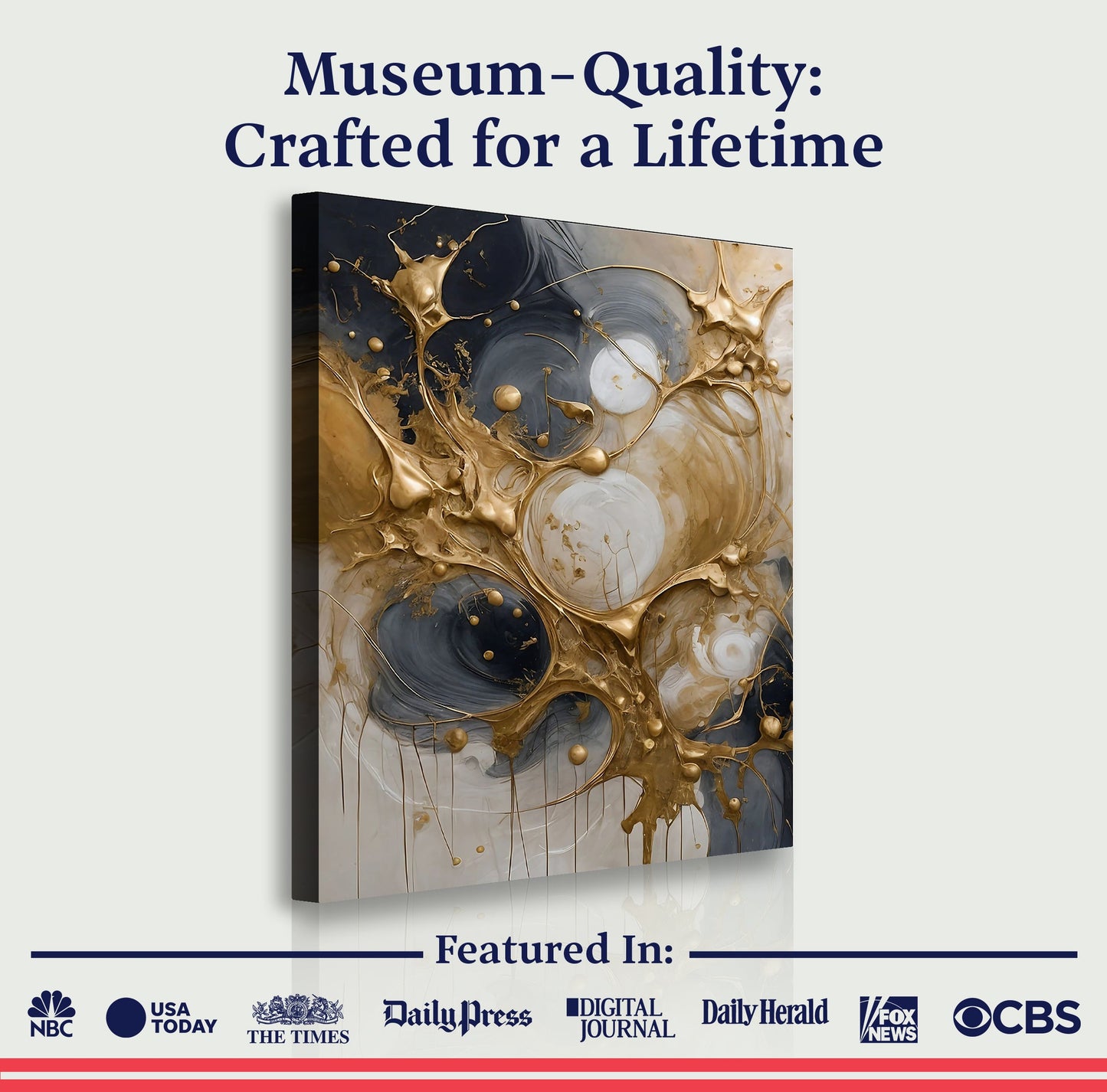 Black and Gold Splash Wall Art