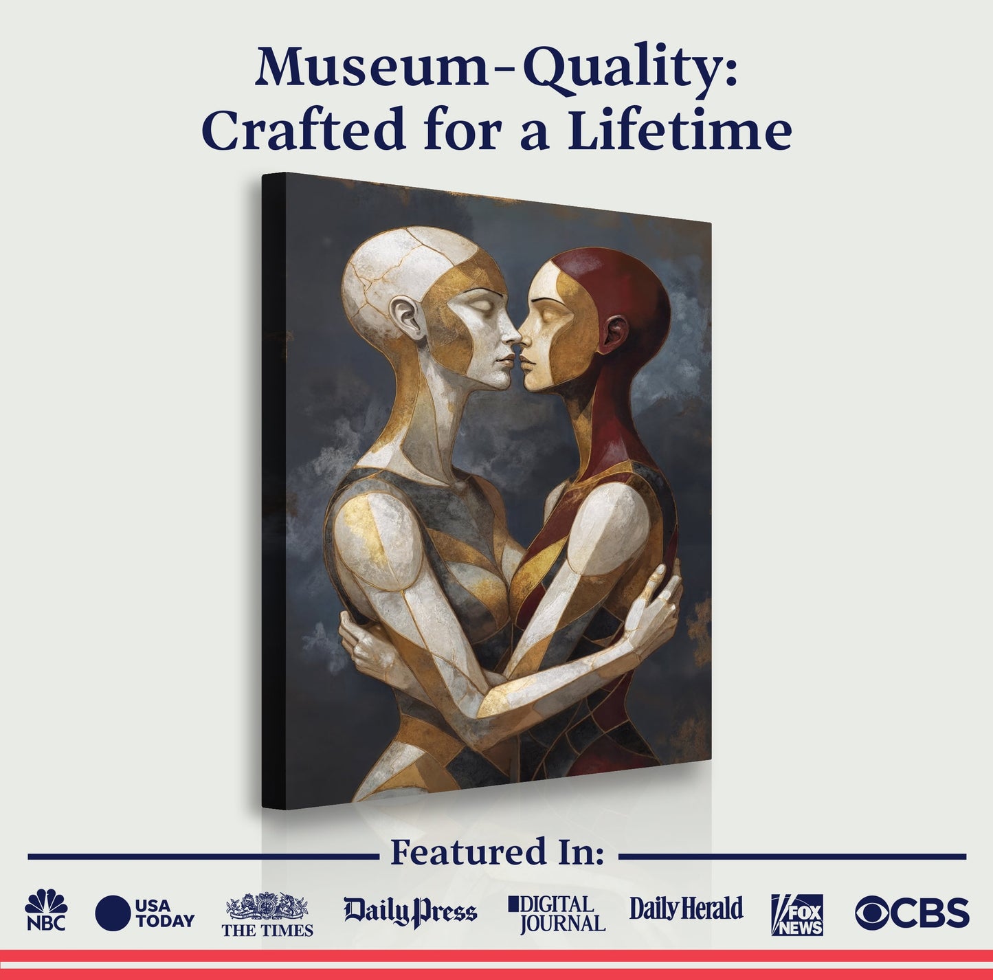 Embrace of Geometry Abstract Wall Art