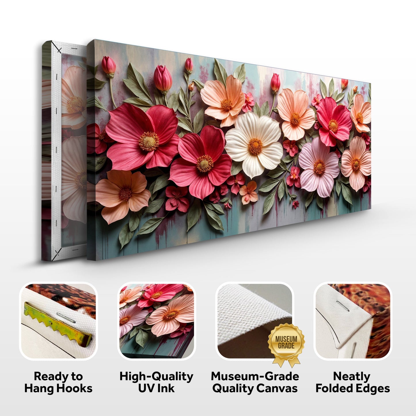 Colorful Floral Realistic Wall Art II