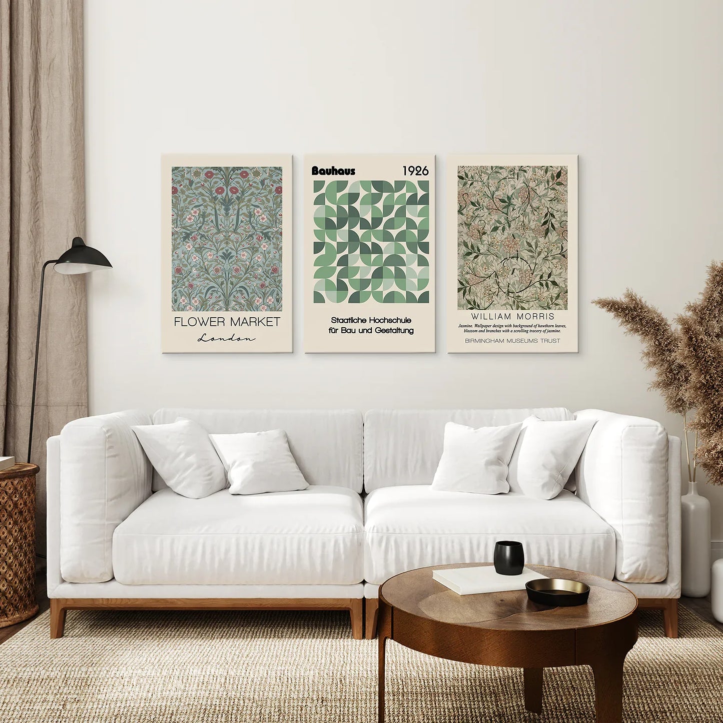 Botanical Neutral Wall Art Home Posters Set