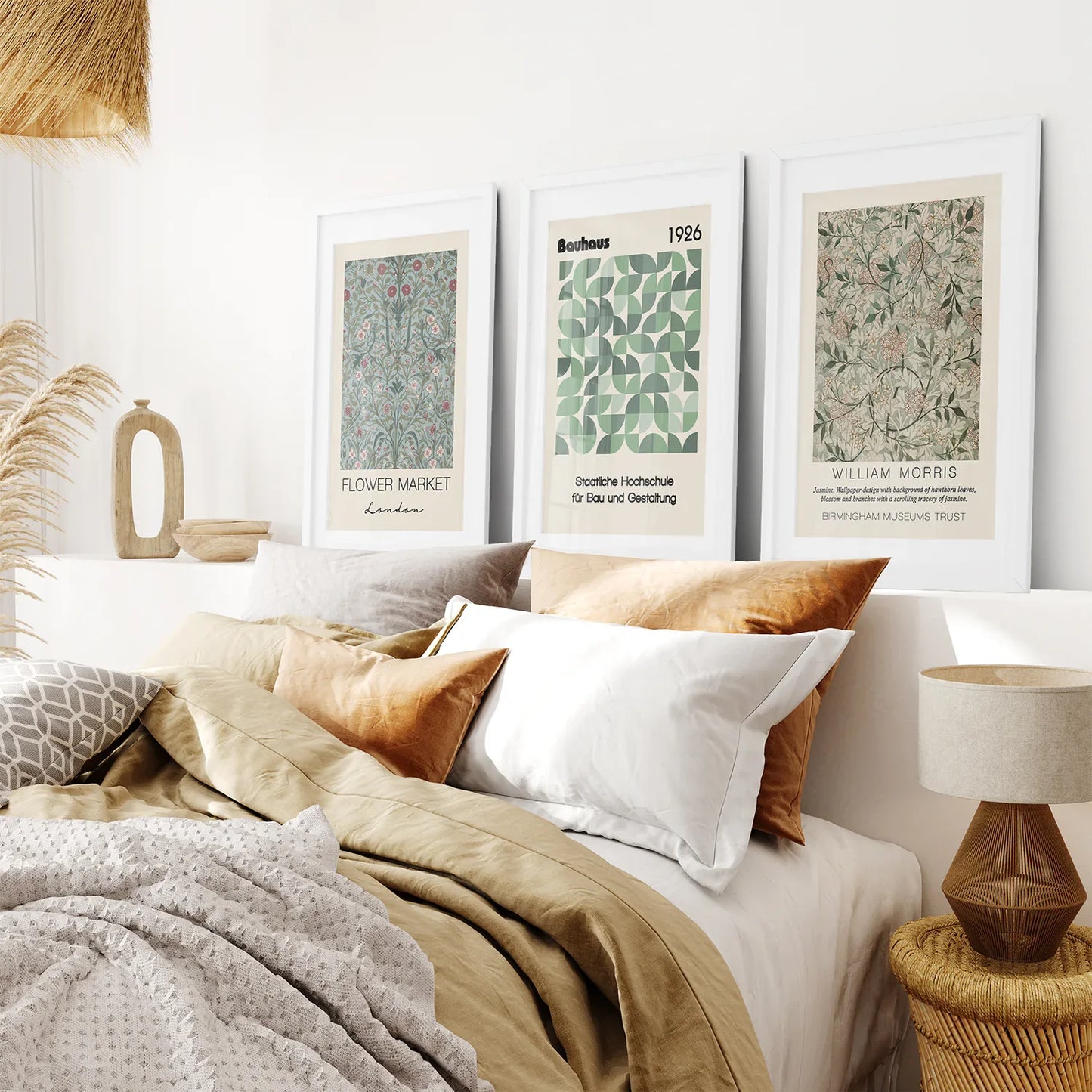 Botanical Neutral Wall Art Home Posters Set