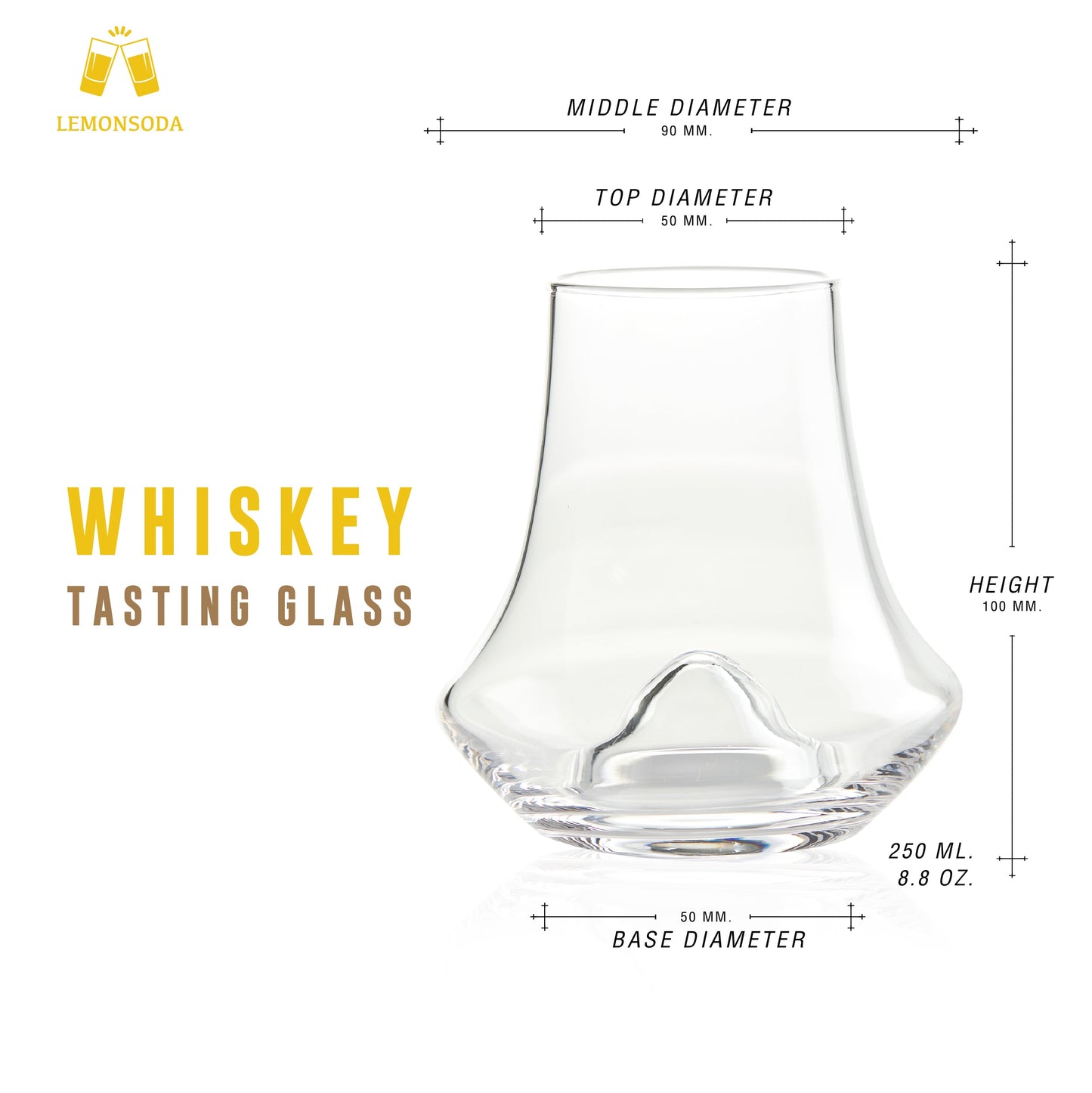 Whiskey Snifter Glasses -  (250 mL / 8.5 fl. oz)