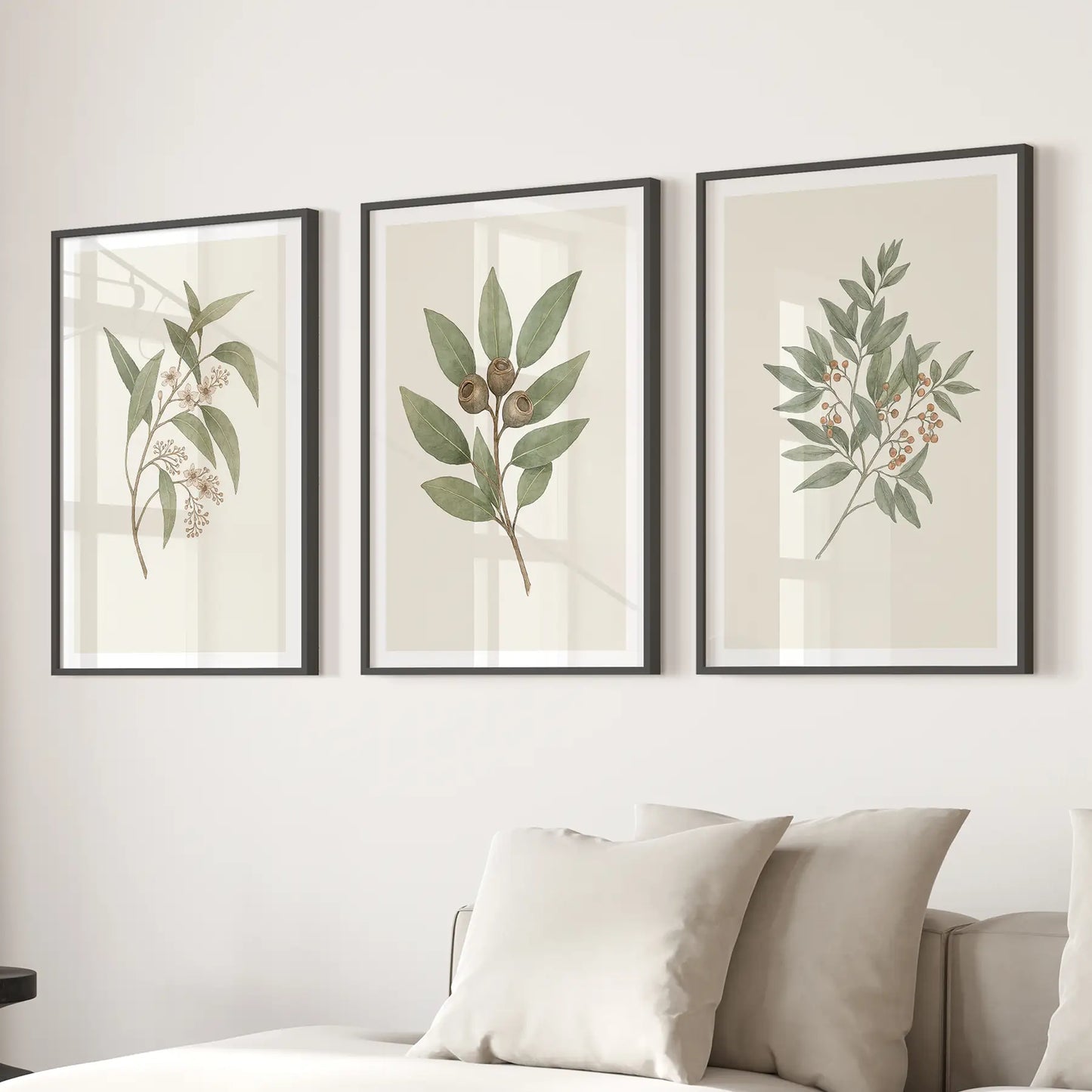 Vintage Neutral Botanical Gallery Wall Print Set