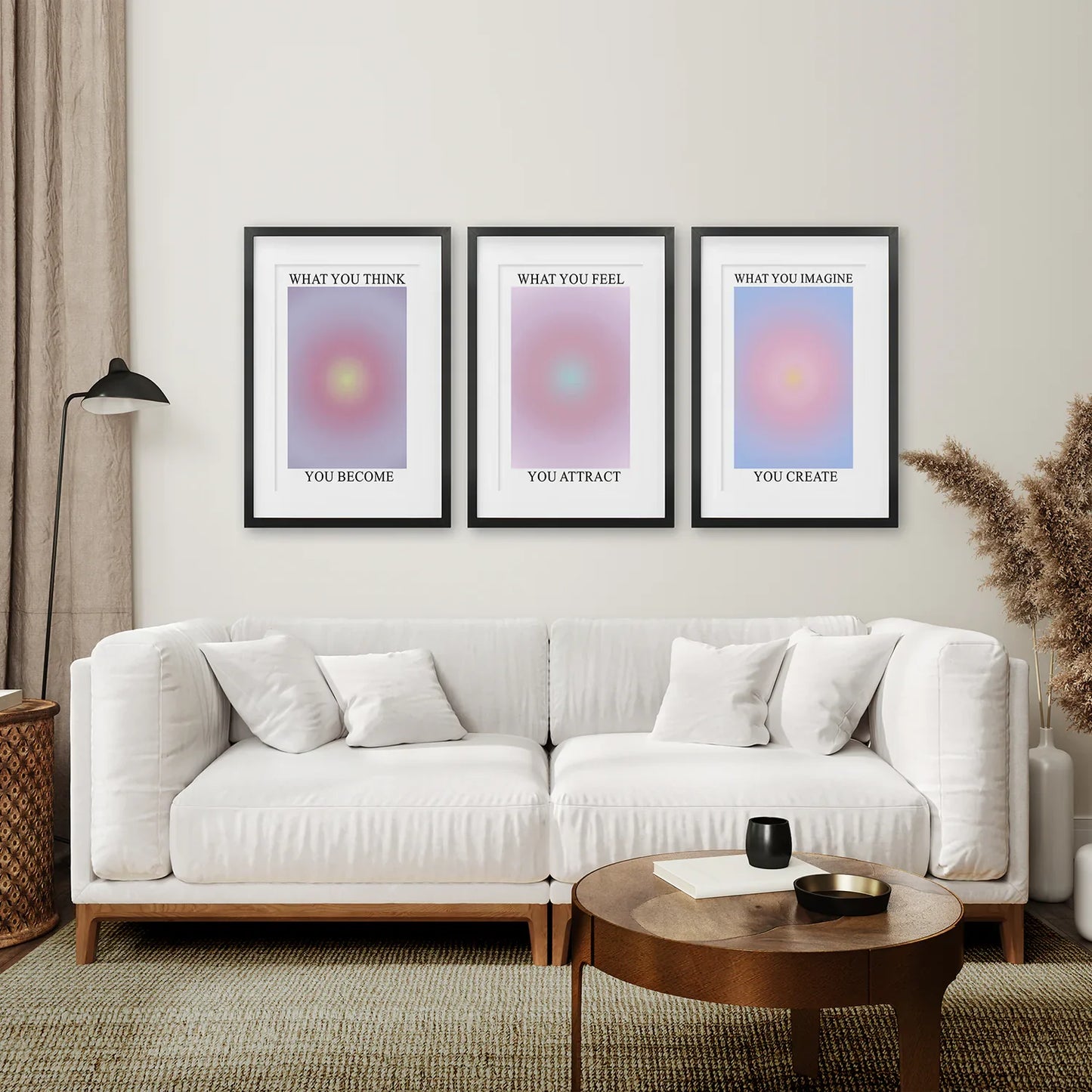 Trendy Spiritual Aura Energy Set of 3 Prints