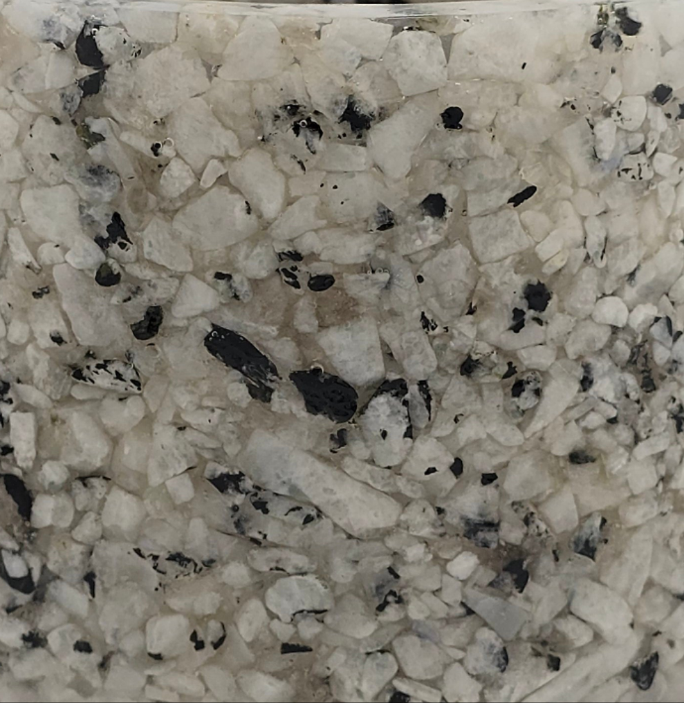 5.9" Rainbow Moonstone Planter close-up