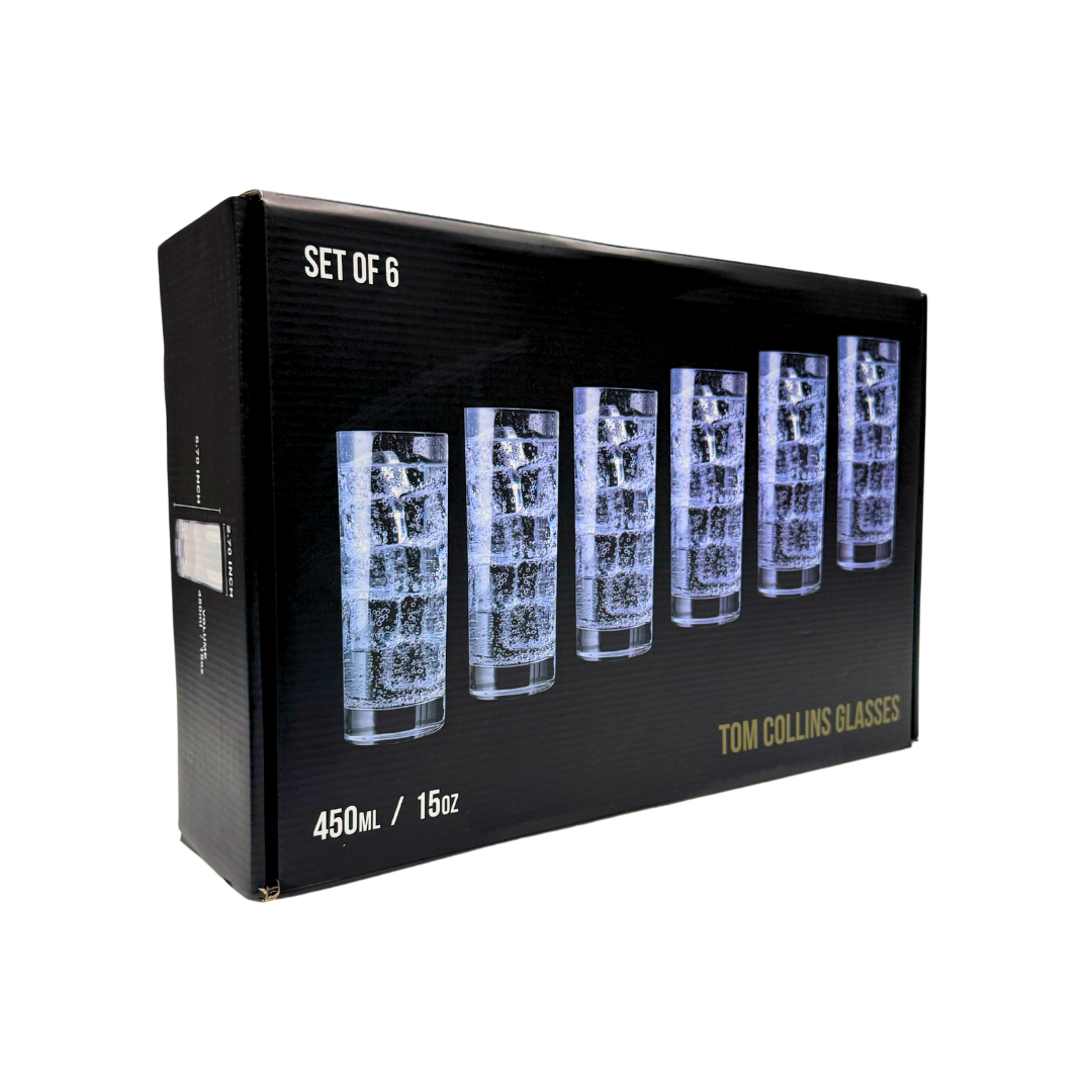 Highball Glasses Heavy Base Tom Collins Glasses - 12/15-Ounce Cups