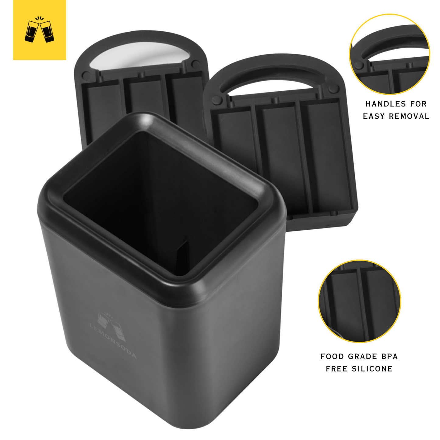 Crystal Clear Highball Ice Cube Maker Mold- 6  4.5" Spear Ice