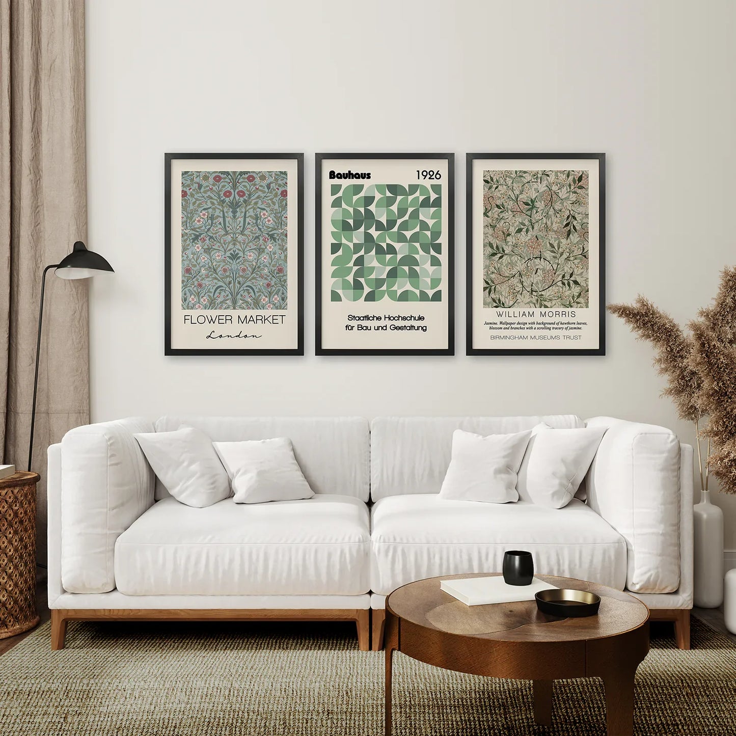 Botanical Neutral Wall Art Home Posters Set