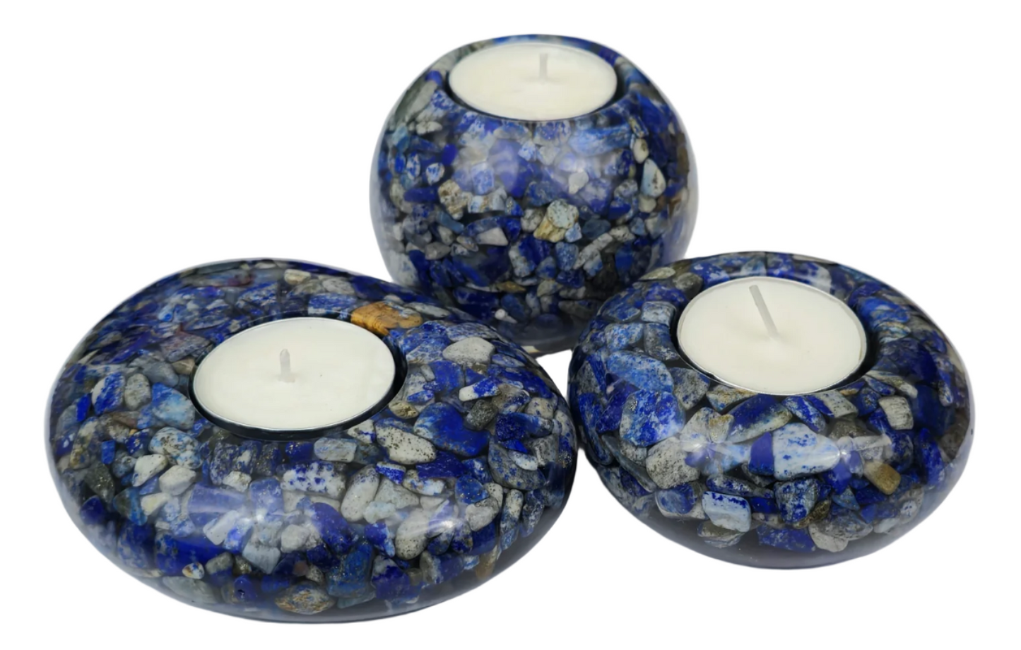 Modern Tea Light Holders - Lapis Lazuli