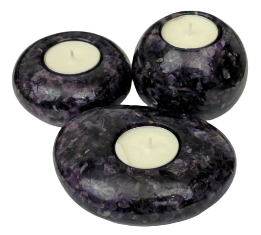 Modern Tea Light Set - Amethyst