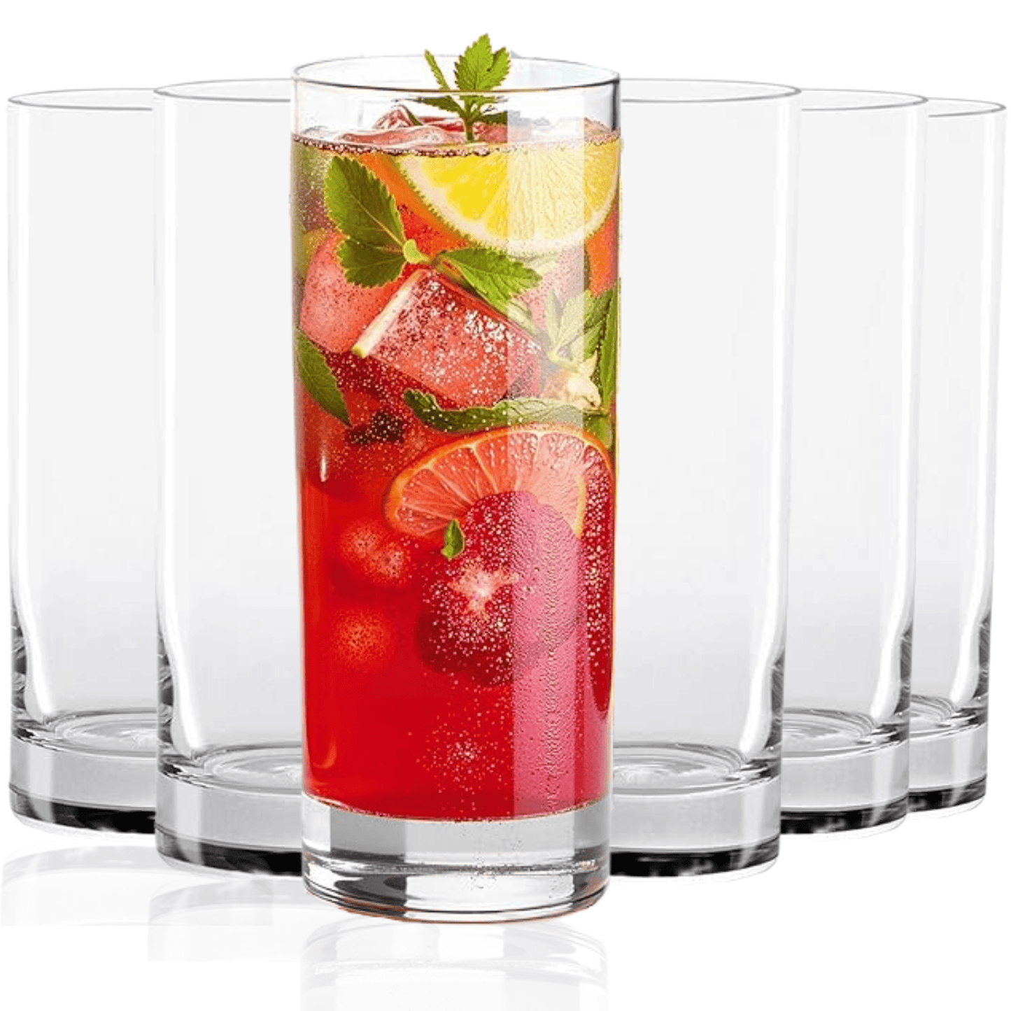 Highball Glasses Heavy Base Tom Collins Glasses - 12/15-Ounce Cups