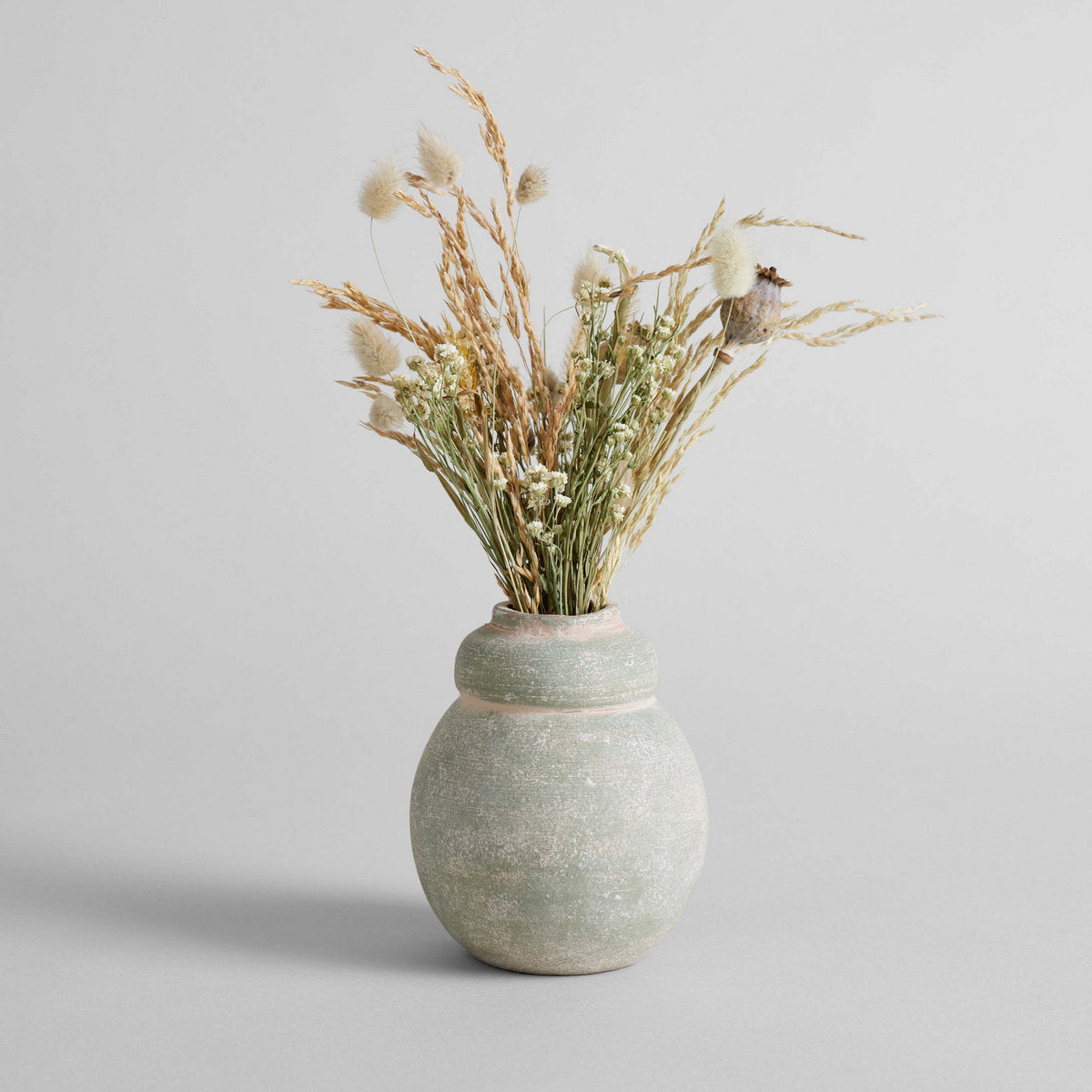 Terra Cotta Bud Vase, Greenwash