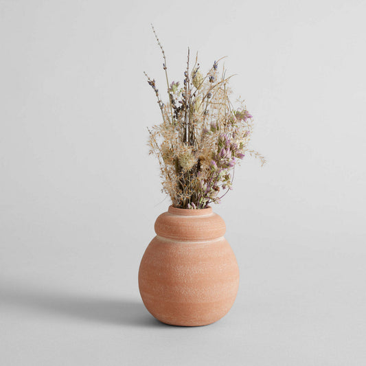 Terra Cotta Bud Vase, Whitewash