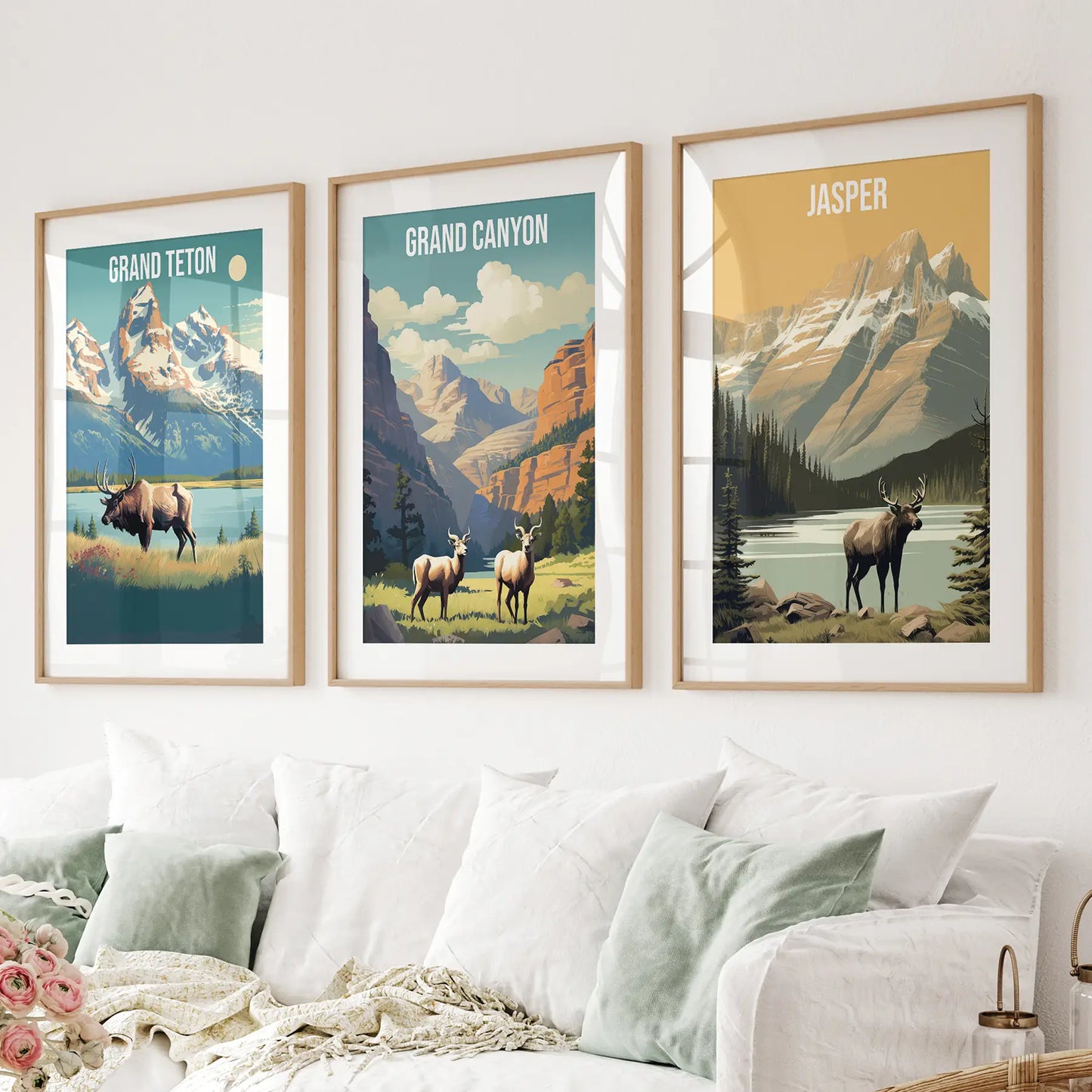 Grand Canyon, Jasper, Grand Teton. National Park Wall Art