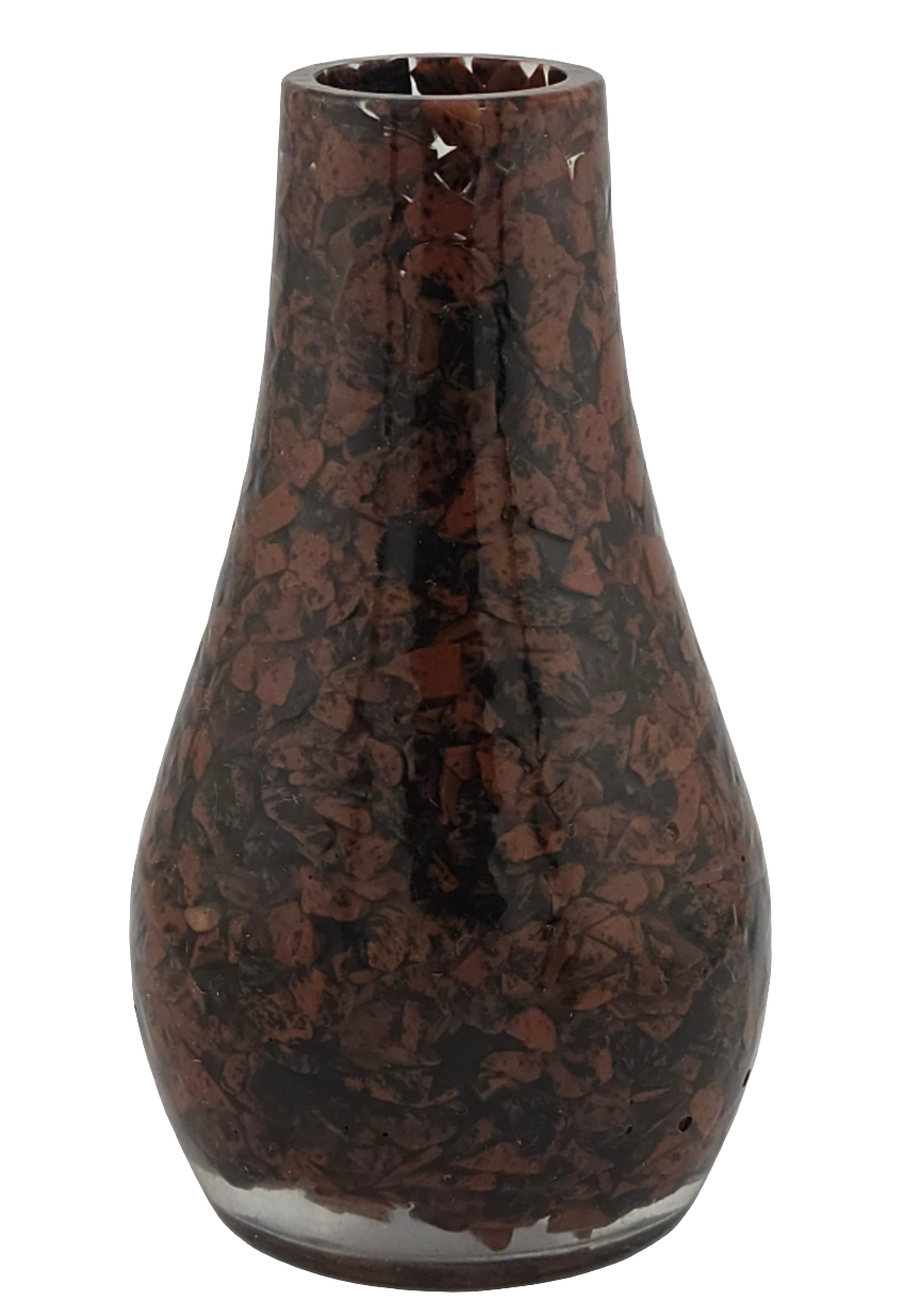 Mahogany Obsidian Vase 5"