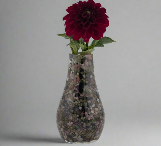Multi-color Tourmaline Vase 5"