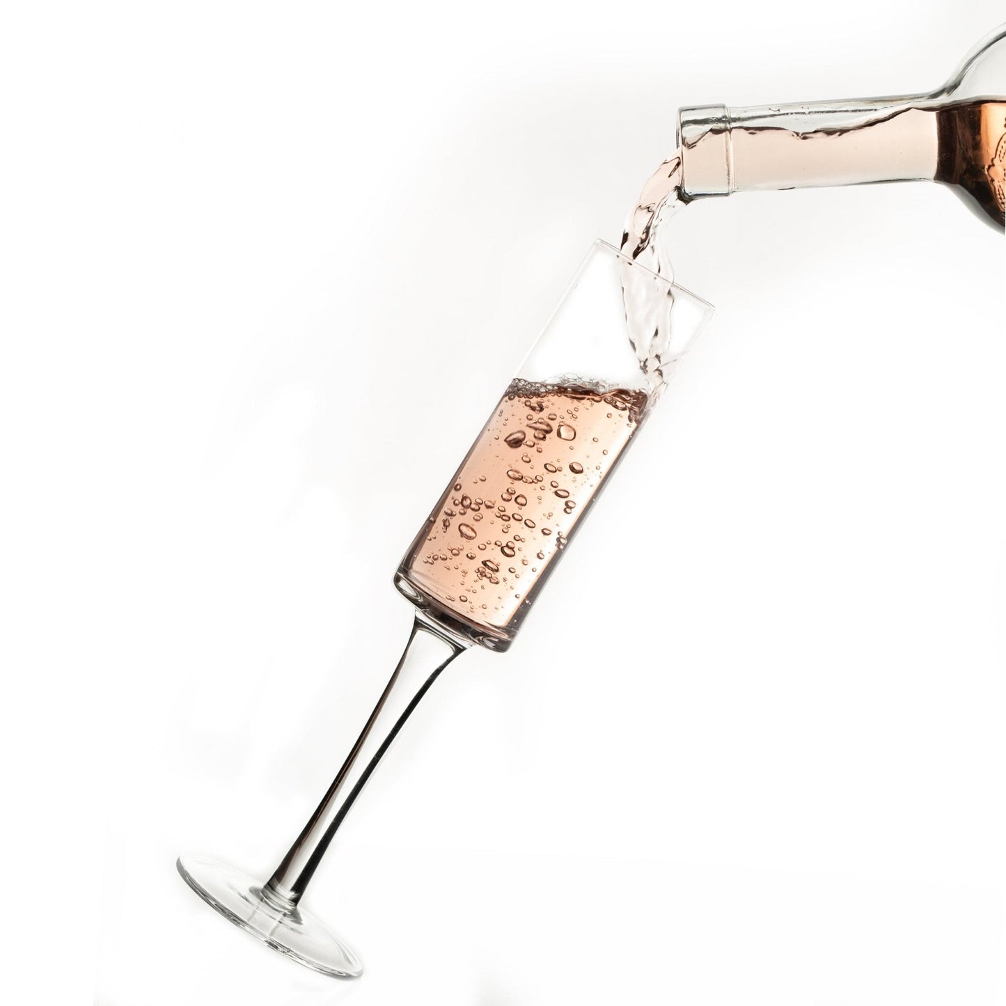 Champagne Flutes - Hand-Blown Crystal Mimosa Glasses (6oz/180mL)