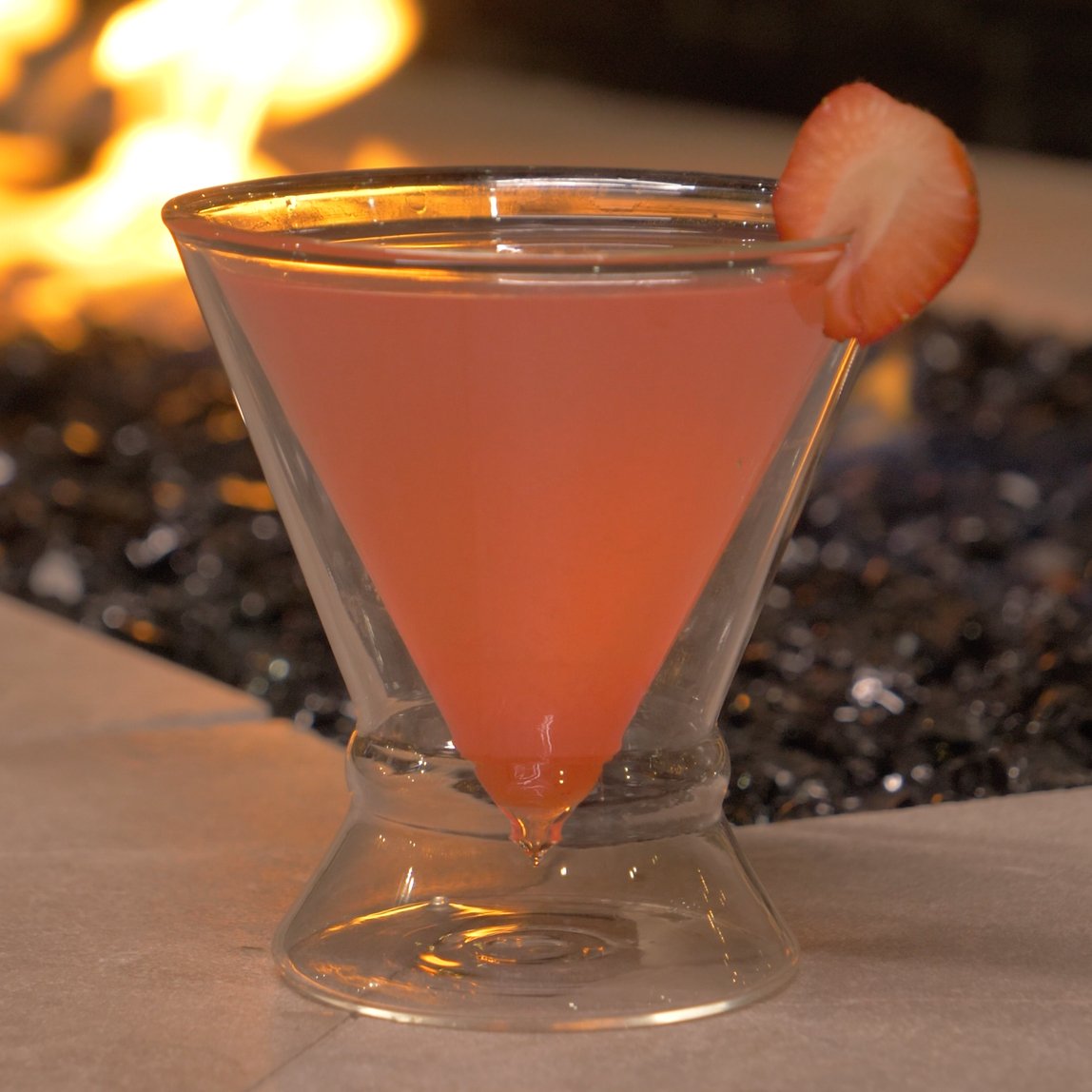 Double-Walled Stemless Martini Glasses - 8oz