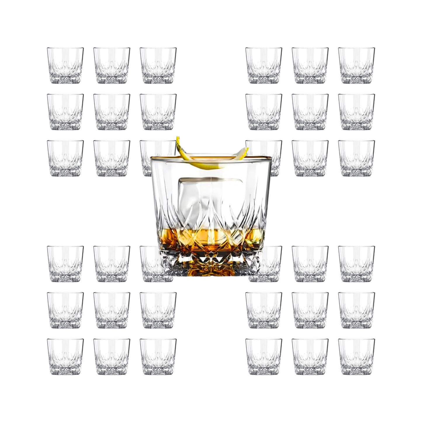 Whiskey Sour Old Fashioned Glasses Tumblers - 12oz - Set of 6