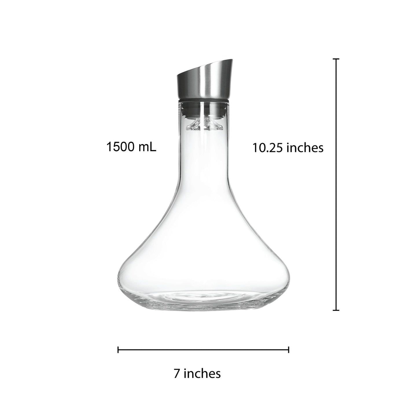 Wine Aerator Pourer - Glass Decanter Aerator with Filter - 1500 mL