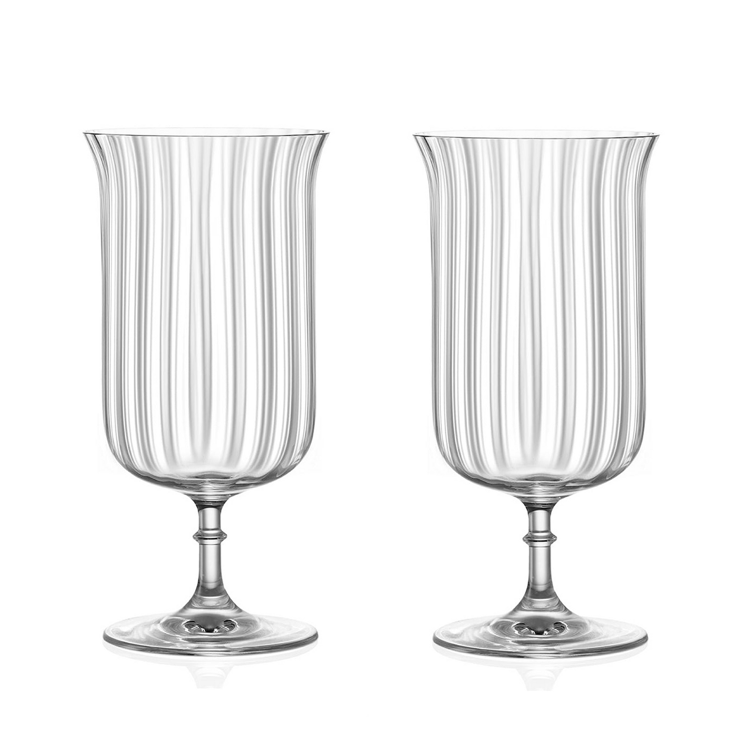 Rims Orient-Coupe Gin Sour/Long Island Ribbed Cocktail Glasses - (Deco)(11.5oz / 340mL)