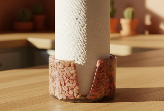 Large Paper Towel Holder - Pink Opal