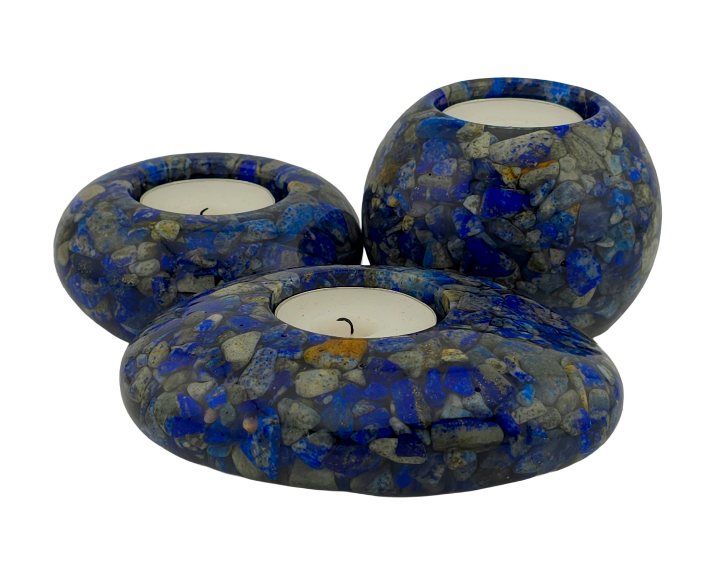 Modern Tea Light Holders - Lapis Lazuli