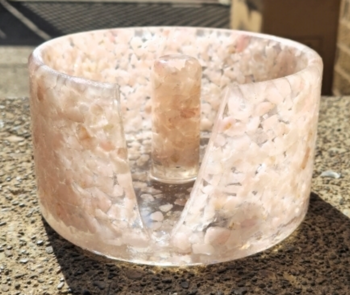 Large Paper Towel Holder - Rose Quartz