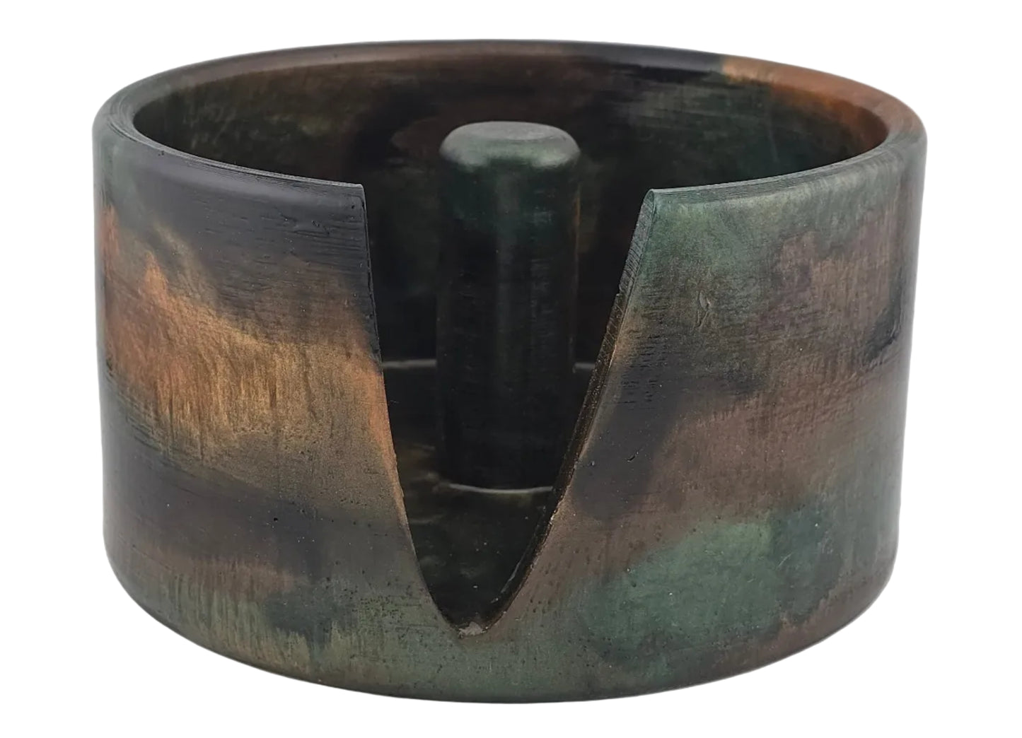 Camouflage Paper Towel Holder on White Background