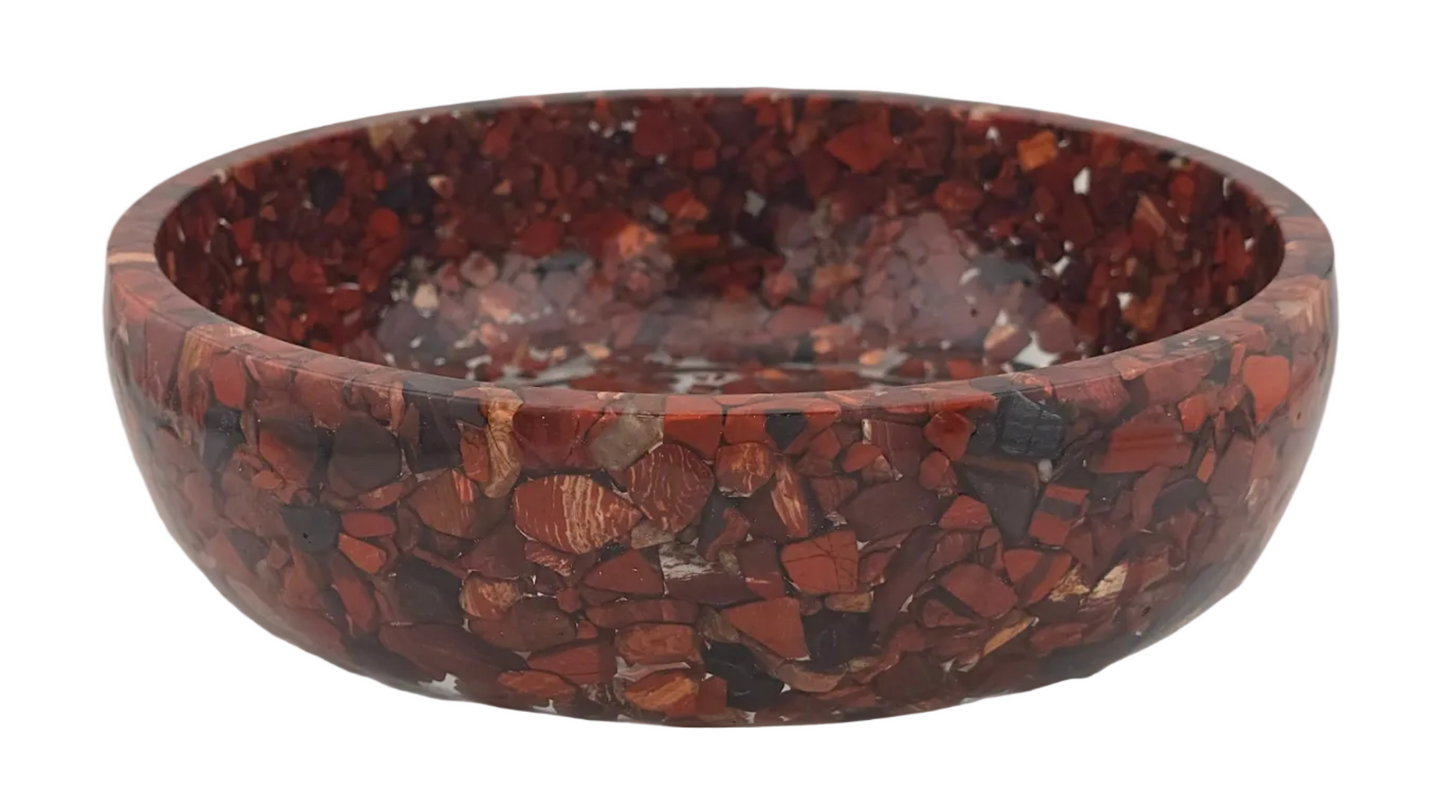 8" Decorative Bowl Snakeskin Jasper