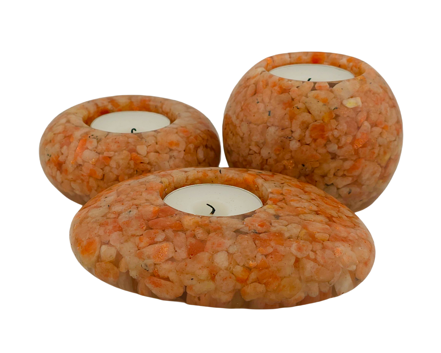 Modern Tea Light Holder Set - Sunstone