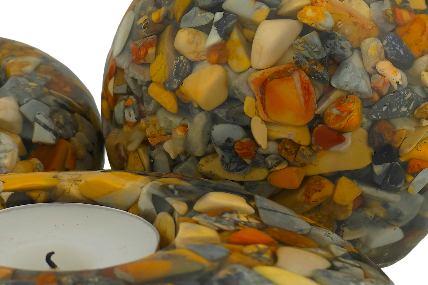 Modern Tea Light Holder Set - Maligano Jasper