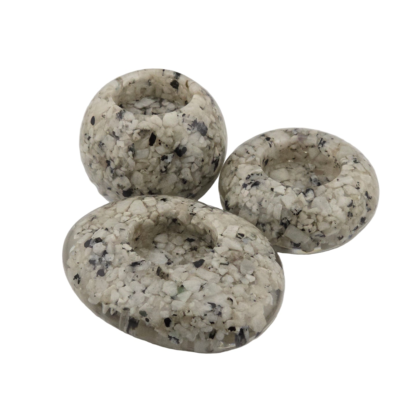 Modern Tea Light Holder Set - Rainbow Moonstone