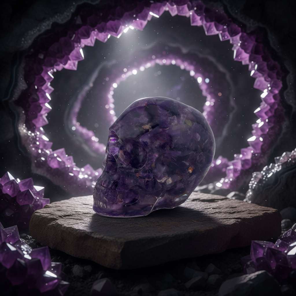 Amethyst Skull