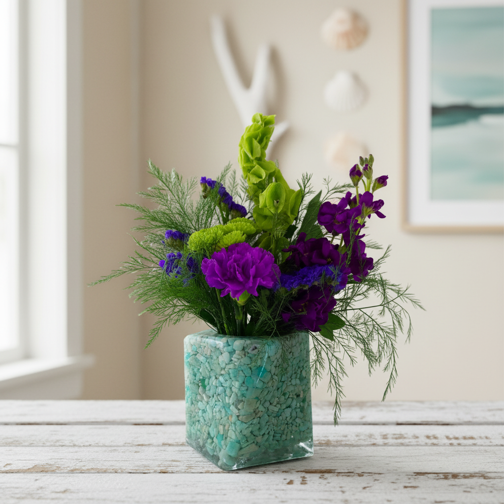 Twisted 5 Inch Vase - Amazonite