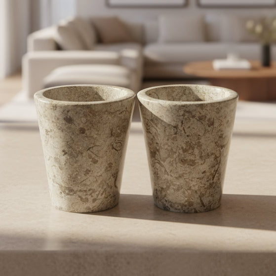 Natural Stone Shot Glasses - Set of 2