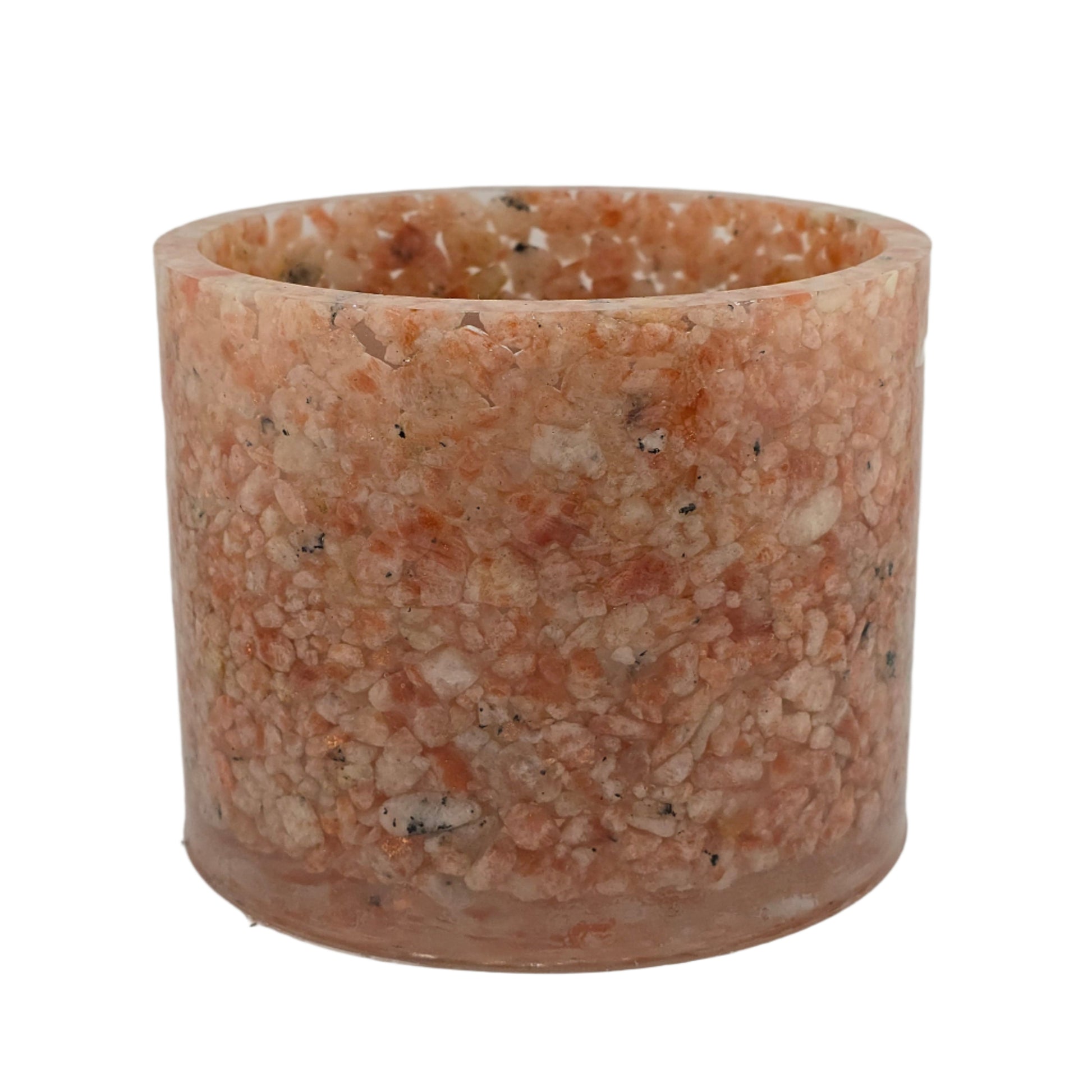 Sunstone 5.9" Planter, natural stone, epoxy resin, front
